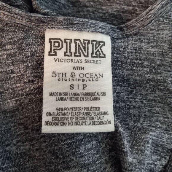 Victorias Secret Pink S Tank Top Washington Nationals Womens Racerback Gray - Picture 7 of 8